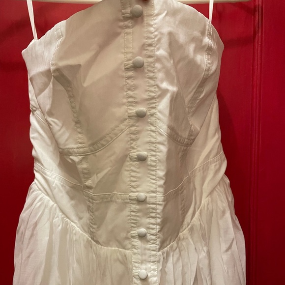 NWT Anthropologie x Mare Mare island flounce strapless maxi dress S - Picture 3 of 8